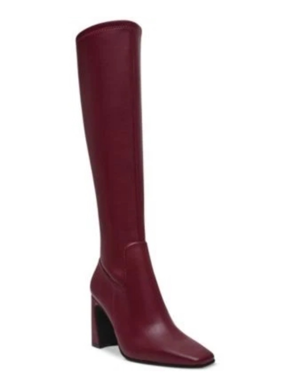 Steve Madden Tall Burgundy Knee-High Block Heel Boots